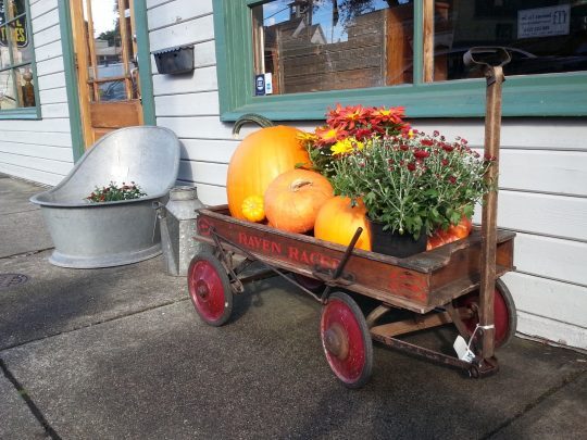 Antiques store storefront